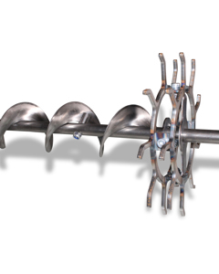 Auger lh w/drive steel f/hopper DR1500 RAS V18